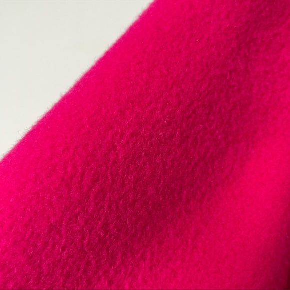 Hot Pink Wing Collar Wool Jacket - Solid - Open Front - Bright - Picture 15 of 16